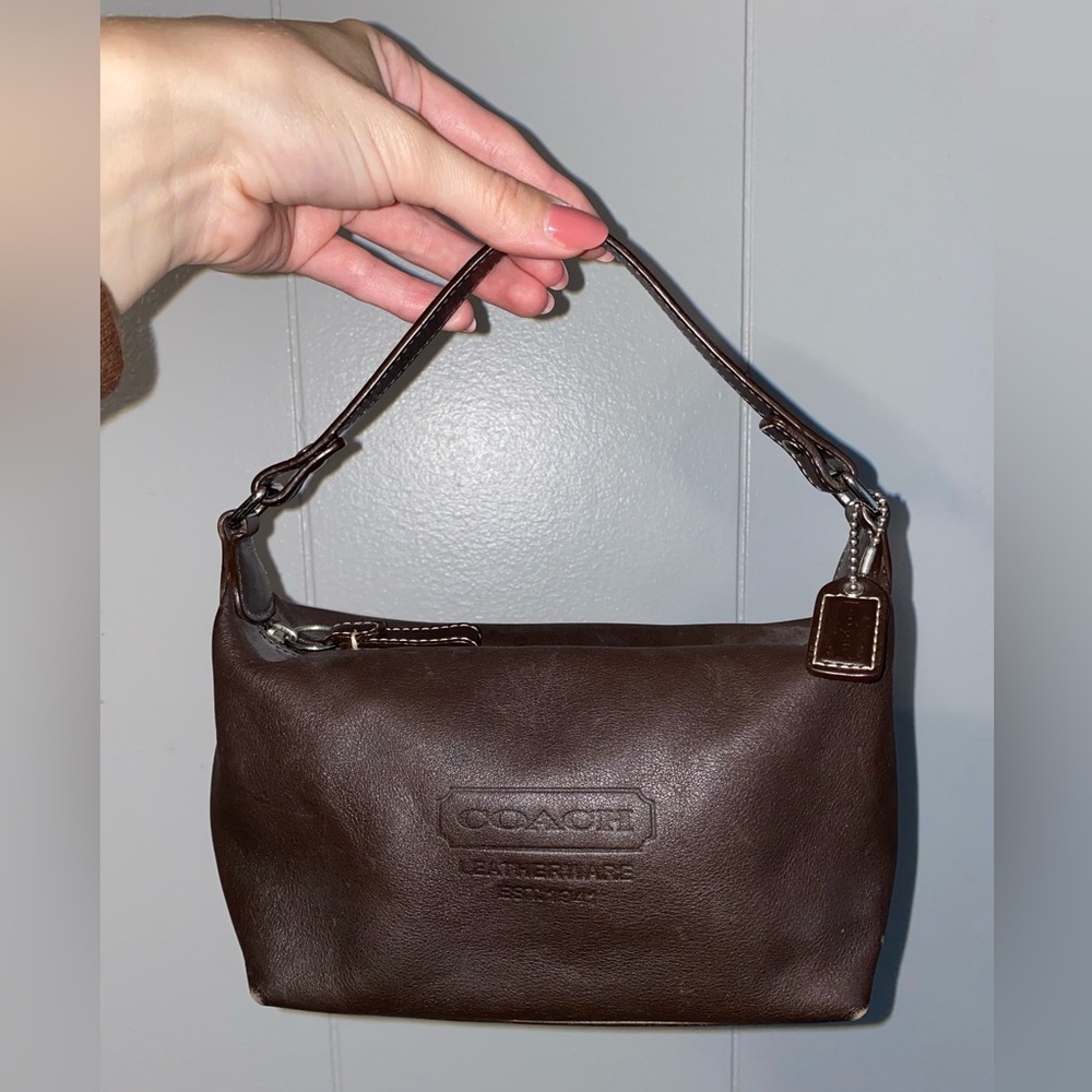 Vintage Coach Mini Purse - Brown Leather